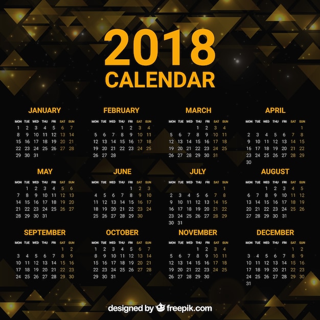 2018 abstract calendar