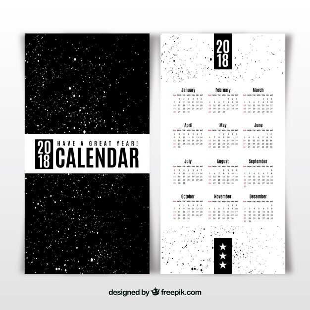 2018 calendar template