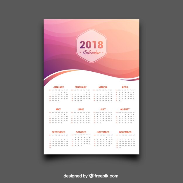 2018 calendar 