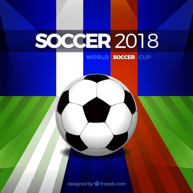 2018 world football cup background in flat style 