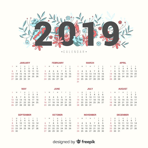 2019 calendar