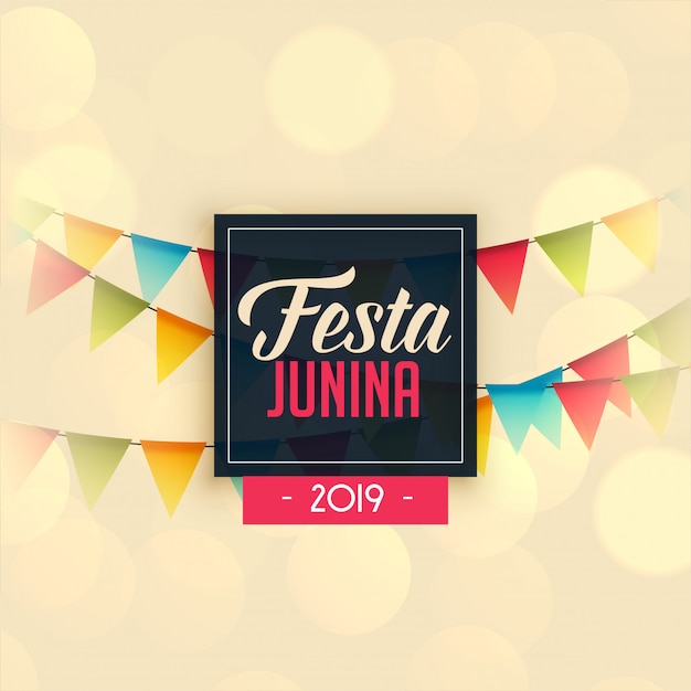 Free vector 2019 festa junina celebration background