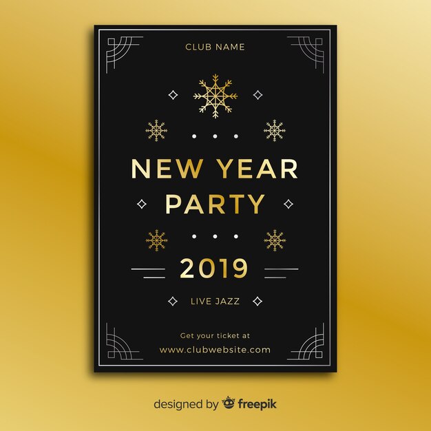 2019 new year party banner