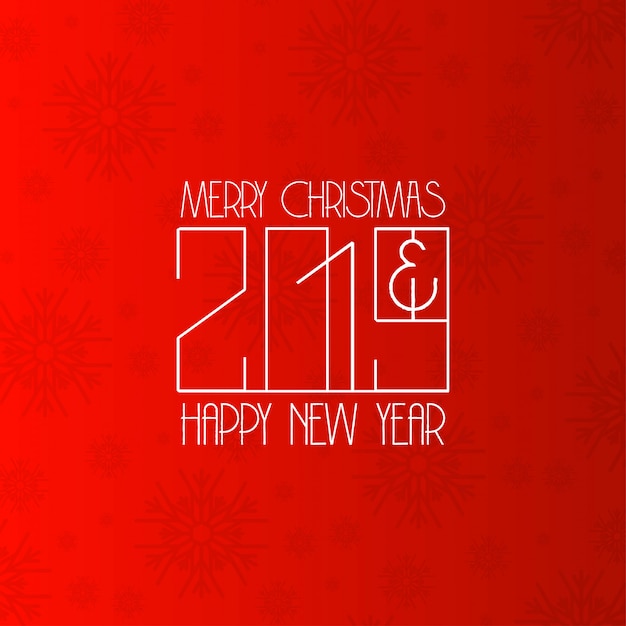 2019 new year typographic design vector 