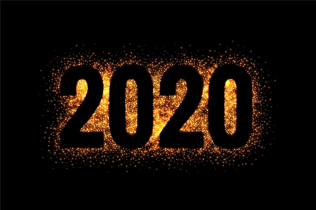 2020 new year in sparkle and glitter style 