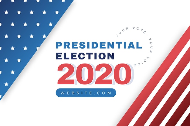 Free vector 2020 us presidential election background style