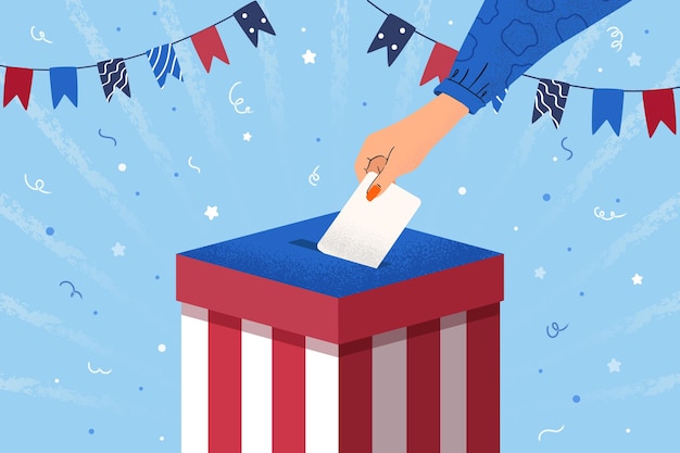 Free vector 2020 us presidential election background