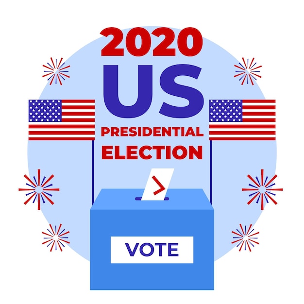 Free Vector 2020 us presidential election ballot in box