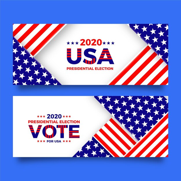 2020 us presidential election banners template