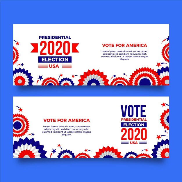 2020 us presidential election banners template