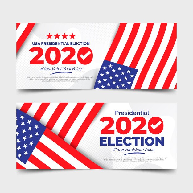 2020 us presidential election banners template