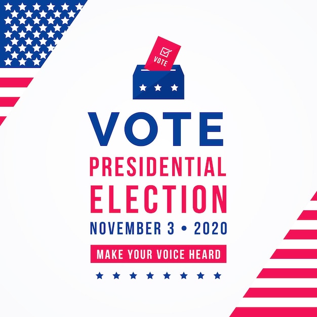 Free Vector 2020 us presidential election concept