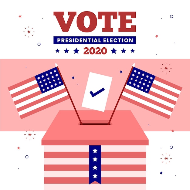 Free vector 2020 us presidential election - concept