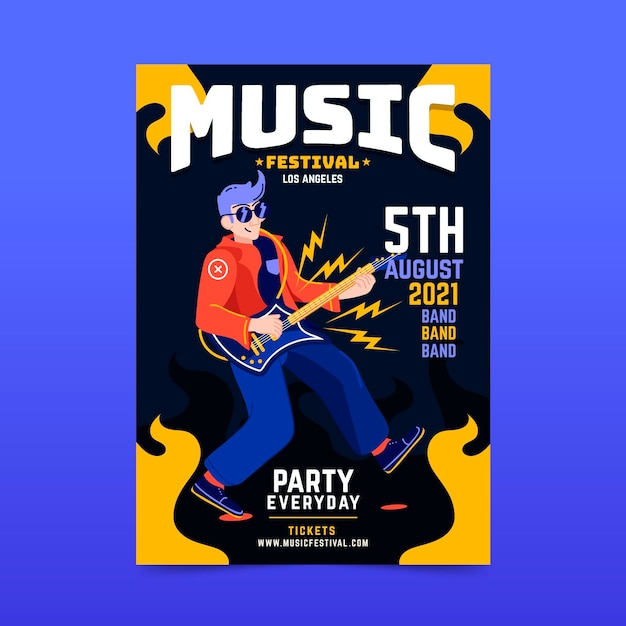 2021 ilustrated music festival poster theme