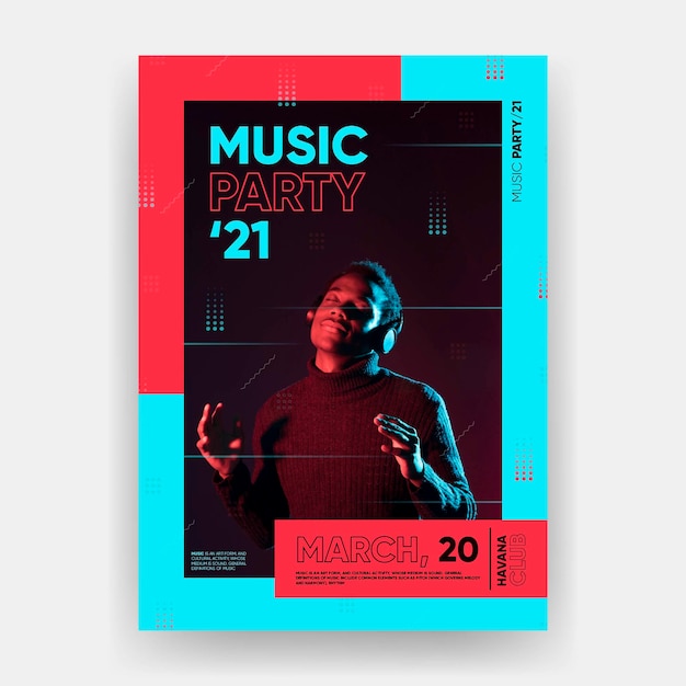 2021 music event poster template concept