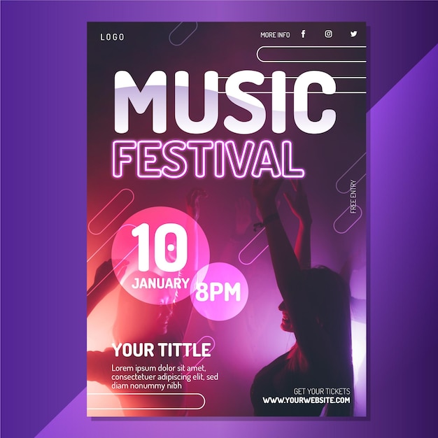 2021 music event poster with photo