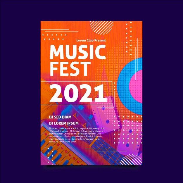 2021 music event poster with photo