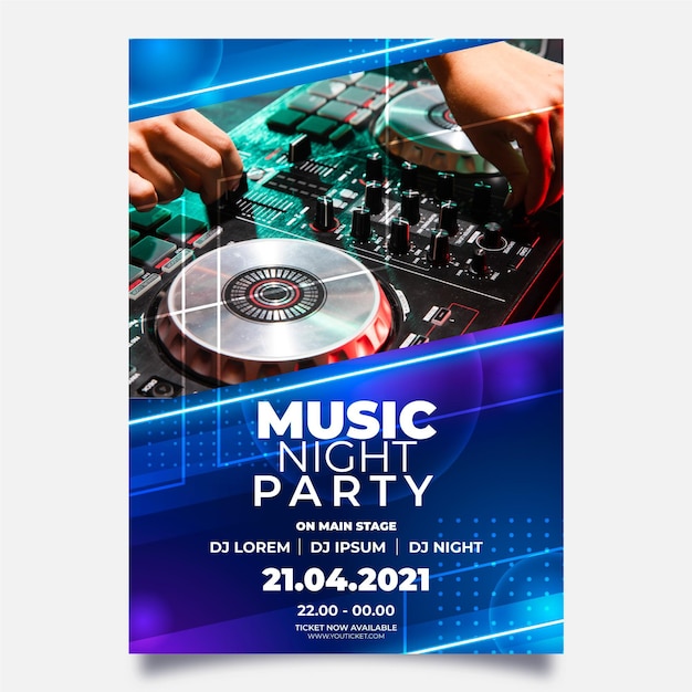 Free Vector 2021 music event poster