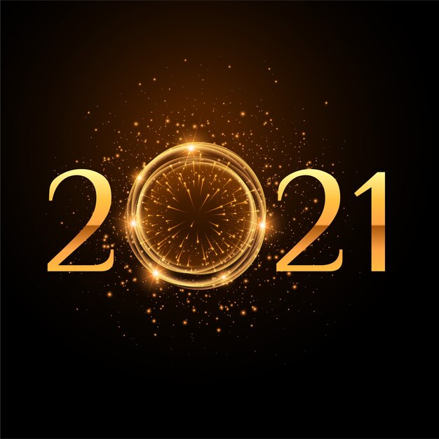 2021 new year celebration partyle golden sparkles background