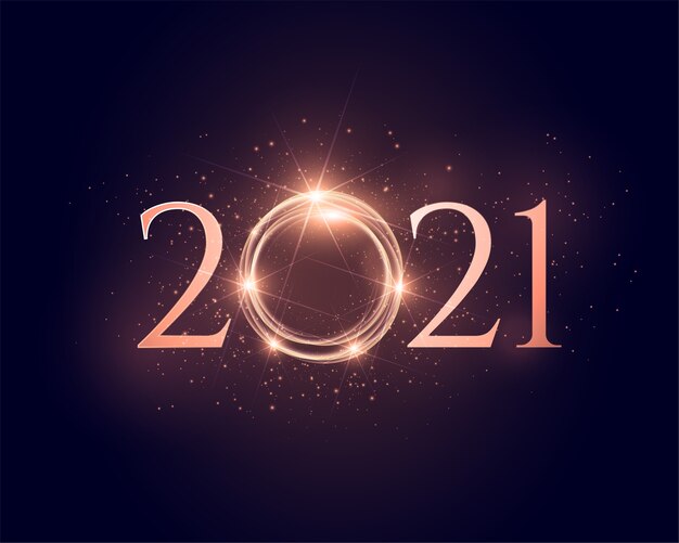 2021 shiny sparkling new year glowing background