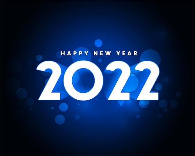 2022 happy new year blue 3d style background