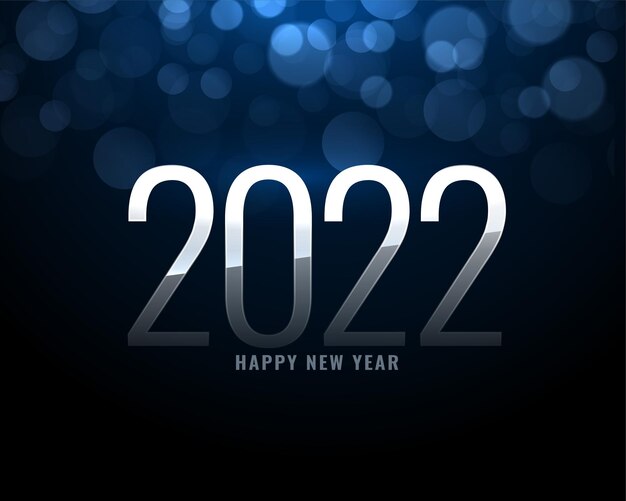 2022 happy new year bokeh background design