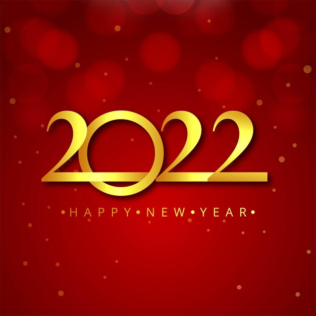 2022 happy new year greeting card background