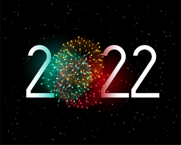 2022 new year fireworks greeting background