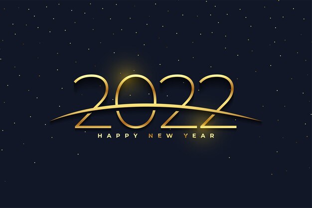 2022 new year golden card design