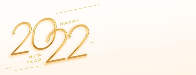 2022 new year golden text banner design