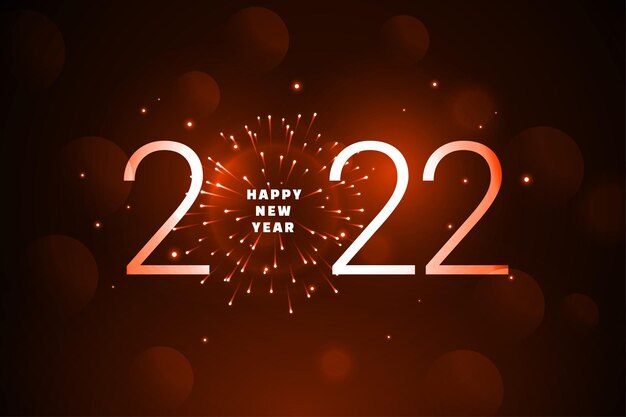 2022 wishes greeting with fireworks for new year