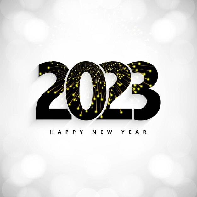 2023 happy new year greeting card celebration background