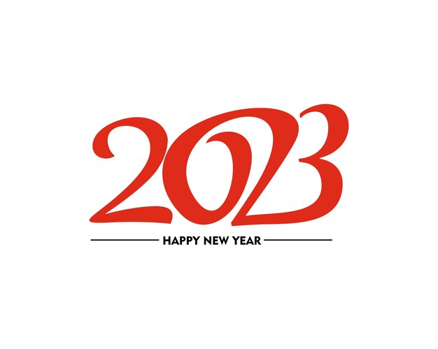 2023 Happy New Year Text Typography Design Patter Vector illustration