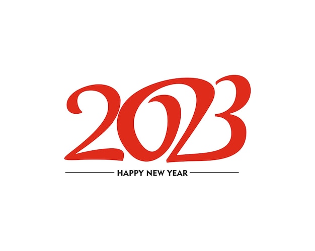 2023 Happy New Year Text Typography Design Patter Vector illustration