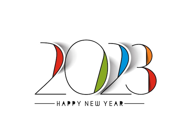 2023 Happy New Year Text Typography Design Patter Vector illustration