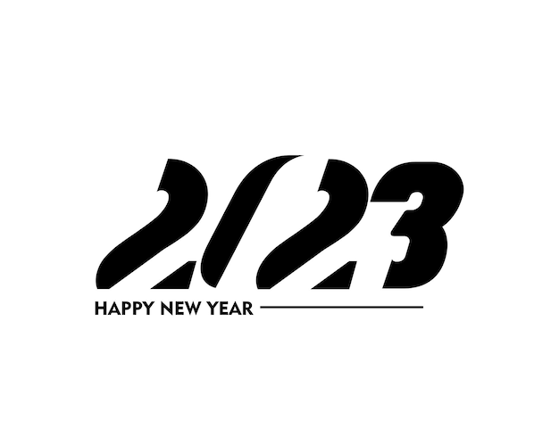 2023 Happy New Year Text Typography Design Patter Vector illustration