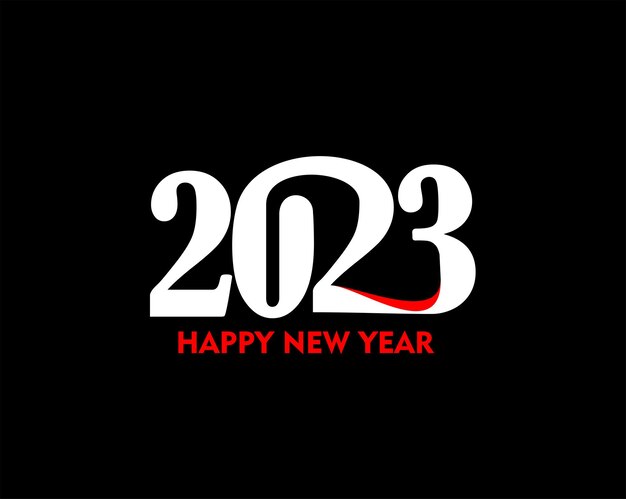 2023 Happy New Year Text Typography Design Poster template brochure, decorated, flyer banner design.