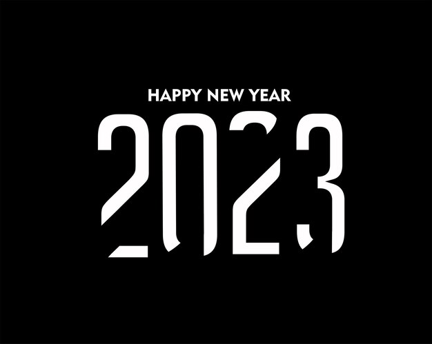 2023 Happy New Year Text Typography Design Poster template brochure, decorated, flyer banner design.