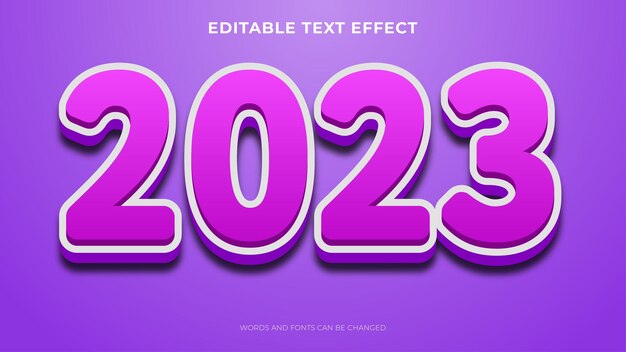 2023 text effect, 3d style text effect