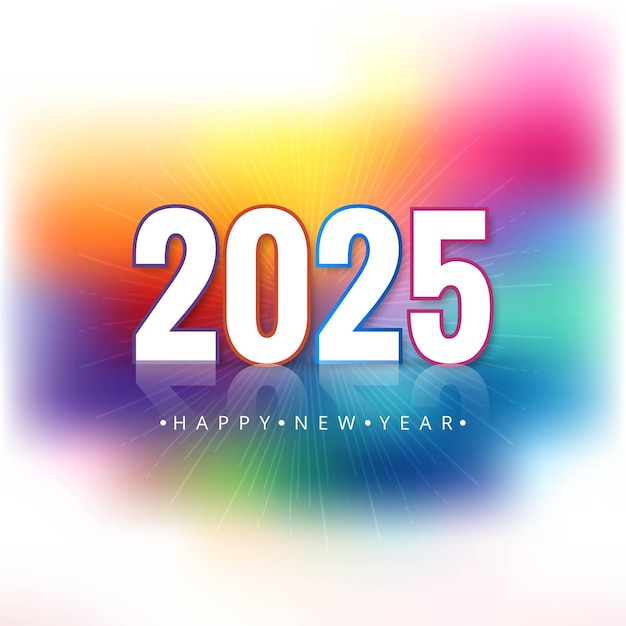 Free Vector 2025 happy new year creative card background