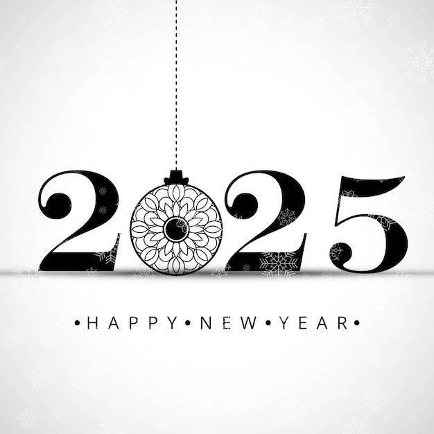 2025 happy new year greeting card holiday celebration background