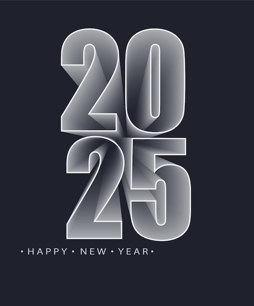 Free vector 2025 happy new year trend background design