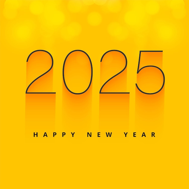 Free Vector 2025 new year celebration holiday card background