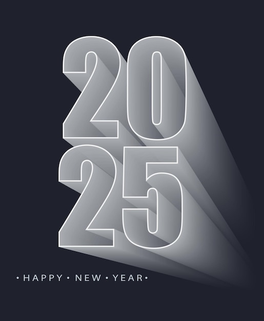 Free vector 2025 new year celebration premium vector design