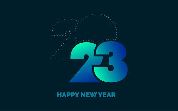 Free Vector 2035 design happy new year new year 2023 logo design for brochure design card banner christmas decor 2023 vector illustration