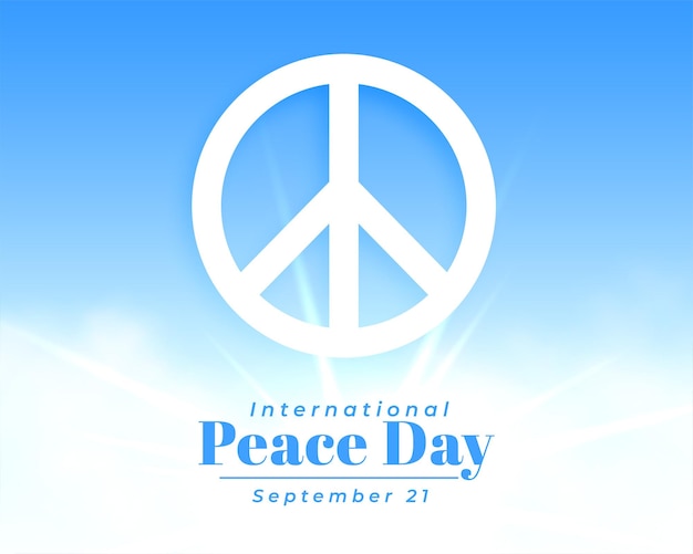 Free Vector 21st september world peace day message poster a symbol of humanity vector