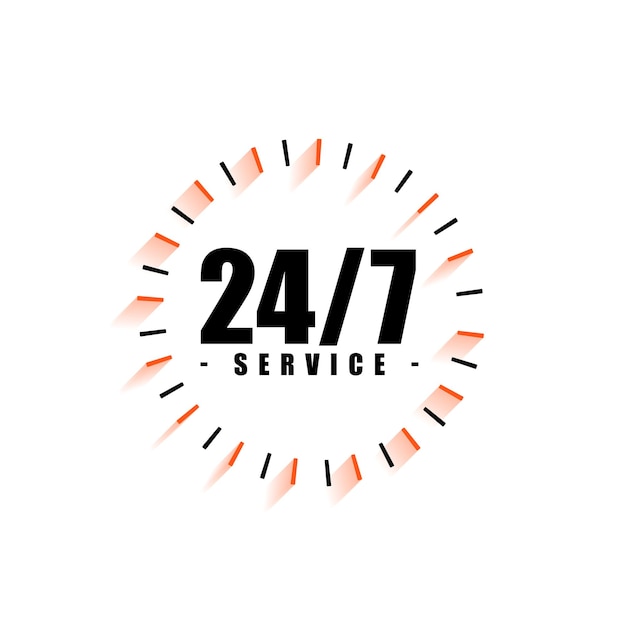 Free Vector 247 open service background for business marketing