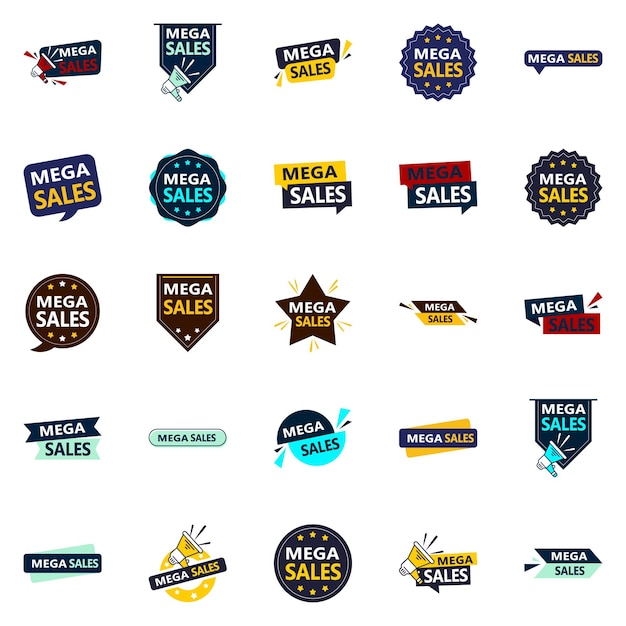 25 Customizable Vector Designs in the Mega Sale Bundle Perfect for Marketing Professionals