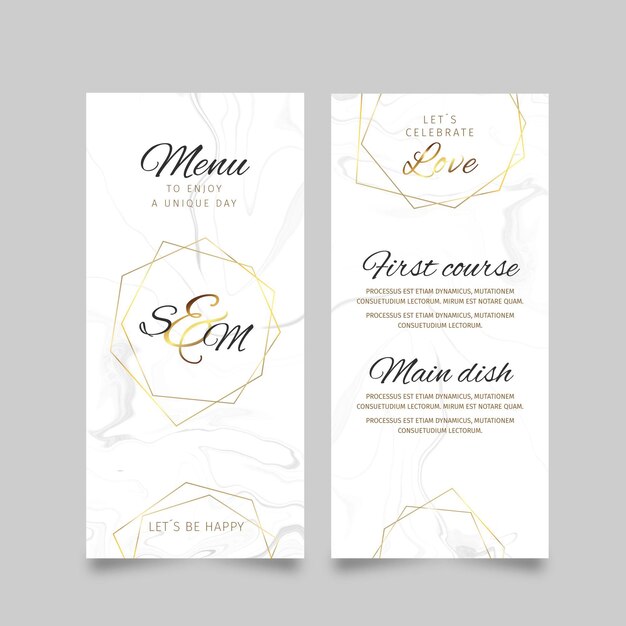 25 years anniversary menu template