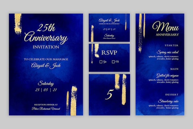 25 years anniversary stationery collection